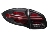 Heldere lens en zwarte voet achterlicht/lampenset. Porsche Cayenne 958 2011-14 - 95804490026