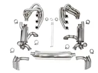 CARGRAPHIC GT Sport Exhaust System With ID42 GT Manifold Set, With Heating, With Exhaust Valves. Porsche 964 Carrera 2/4/RS - 96411104504, 96411104605, 96411104502, 96421103905, 96421103932, 96421104004