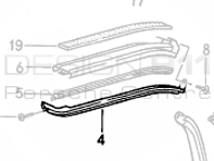Cabriolet Capot Toit Joint Latrual. Porsche 944 - 94156138710, 94156138810