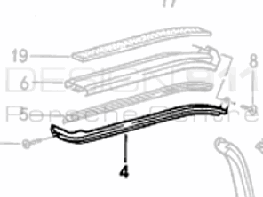 敞篷车引擎盖车顶密封条。保时捷 944 - 94156138710, 94156138810