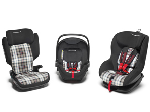Coprisedili per bambini in Heritage Design - Turbo 50 tartan per i modelli di seggiolini per bambini Porsche - 971044065D, 971044066D, 971044068D