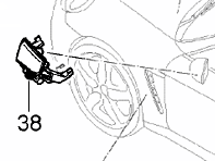 Door mirror warning light. Porsche 970 Panamera RHD - 97064140300, 97064140400 - MP00138, MP00139