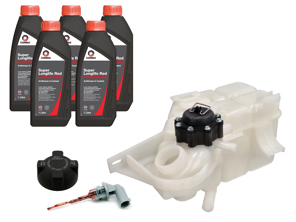 Engine coolant expansion tank kit with sensor. Porsche 996 1997 - 2000 - 99610614753, 99610614754, 99610614755, 99610614756