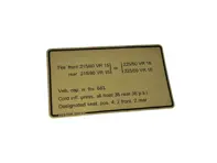 Etiqueta de presión de neumáticos. Porsche 928 modelos estadounidenses 1980-84 - 92800650800 - PAKRB