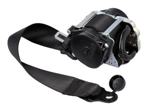 Cinturón de seguridad de tres puntos (lado del conductor), delante, Negro. Porsche 992.1 Cabriolé - 992857705NA23, 992857705DA23