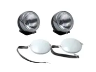 Ensemble de feux de route supplémentaires avec caches non peints, style Cibie, conduite à gauche. Porsche 911 - LTG11.1.107, LTG11.3.120