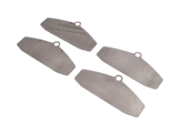 Titanium Brake Pad Heat Shields Size: E2707 (OE Part No 99635194800) - 23414, 07.B314.17, 07B31417, 99635194800 - E2707, T1857