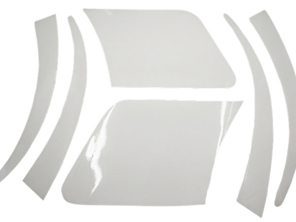 Ensemble transparent de protection contre les éclats de pierre. Porsche 944 Film de protection de peinture - 94455932100, 94455932200, 94455932300, 94455932400, 94455932500, 94455932600, 944559321003YK, 944559322003YK, 944559323003YK, 944559324003YK, 944559325003YK, 944559326003YK