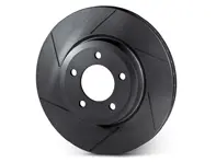 Slotted brake disc rotor, Rear. Porsche 987/981/718 Boxster and Cayman - 98735240101