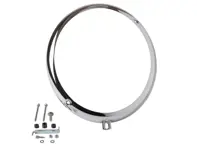 Bague de phare chromée style Hella. Porsche 356A / 356B / 356C - 64463111201 - 8195150800