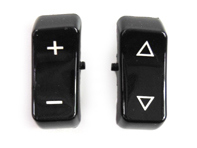 Control buttons, shiny black for Porsche radio - 35161