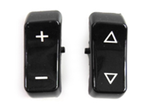 Bedieningsknoppen, glanzend zwart voor Porsche radio - 35161