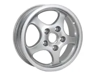 Front 16-inch Cup alloy wheel, Silver metallic. Porsche 964 C2 / C4 - 94436211200, 94436211600, 94436211602