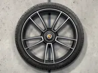911 Turbo S 20/21 pouces, jantes alliage noires et pneus hiver Porsche d'origine - 992044603AB
