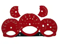Instrumentgezichtsset, rood. Porsche 997.2 PDK - km/u - 330 km/u - 9764121003PDK - F97 641 210 03TIP, F9764121003TIP