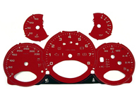 Instrument face set, Red. Porsche 997.2 PDK - KPH - 330 MPH - 9764121003PDK - F97 641 210 03TIP, F9764121003TIP