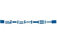 Scritta posteriore 'PORSCHE', adesivo blu. Porsche 911 72-73 - 91155903500, 91155903503, 91155903501