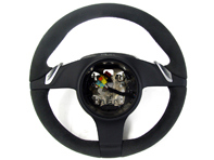 Volante imbottito in alcantara nera. Porsche 997 / 987 Boxster / 987 Cayman - 99704440212, 99704440213, 99704440218