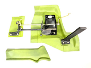 RHD ombouw of restauratie voetpedaalplaten. Porsche 911 - SC80-D7