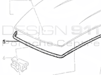 发动机罩密封件。保时捷 993 Carrera / 993 Turbo - 99350464101