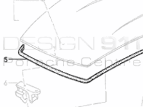 发动机罩密封件。保时捷 993 Carrera / 993 Turbo - 99350464101