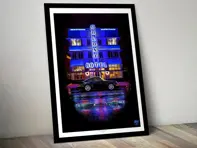 Poster Porsche 911 964 Turbo Miami con cornice nera