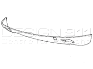 Voorspoiler onder. Porsche 955 Cayenne Turbo - 95550506106G2X, 95550506101G2X, 95550506107G2X