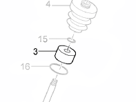Shock Absorber cap Front (Air Suspension type). Porsche 970 Panamera - 97034394100