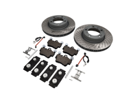 FRONT Brake Pads and Brake Disc Package. Porsche 997 C2 OE - 99635140501, 99635140601, 99761275601, 99761275901, 99635108802, 95535296000, 99735193907