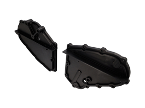 Coperchi catena di distribuzione in lega ricavata dal pieno in nero. Porsche 911 - 93010506410, 93010506308, 93010506401, 93010506411, 93010506301, 93010506312, 93010506402, 93010506302, 93010506403, 93010506303, 93010506404, 93010506304, 93010506405, 93010506305, 93010506406, 93010506306