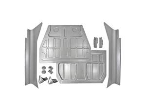 地板和摇臂板套件。保时捷 356A / 356B T5 - 64450100205, 64450105003, 64450105004, 64450100206, 64450100207, 64450106900, 64450107000, 64450104900, 64450154005, 64450101700, 64450101800, 64450101706, 64450101806 - PP118A, PP119, PP120L, PP120R, PP121, PP122