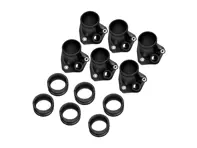 Intake manifolds & rubber sleeves Set of 6 . Porsche 993 C2 / 993 C4 / 993 Turbo - 99311071250, 96411068703, 99311068300, 99311068782, 99311071201, 96411068701, 99311068751 - 993 110 712 50