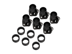 Intake manifolds & rubber sleeves Set of 6 . Porsche 993 C2 / 993 C4 / 993 Turbo - 99311071250, 96411068703, 99311068300, 99311068782, 99311071201, 96411068701, 99311068751 - 993 110 712 50