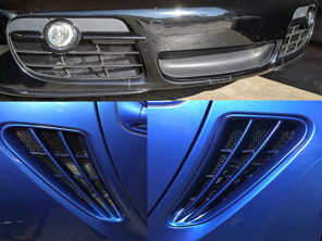 Front bumper radiator and side vent wire mesh kit Porsche 987.1 Cayman