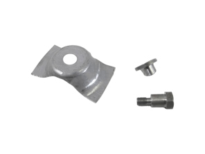 Support de charnière de coffre avec boulon. Porsche 914 - 91450103010, 91450103010GRV - P312, PP312