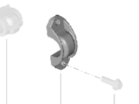 Rear anti roll bar bush clamp. Porsche 982 Boxster / 982C Cayman - 98133377701, 98133377700