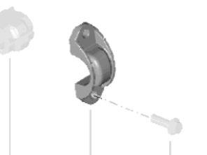 Morsetto boccola barra antirollio posteriore. Porsche 982 Boxster / 982C Cayman - 98133377701, 98133377700