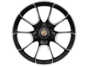 Center lock Turbo S Exclusive Design Cerchio anteriore in lega con finitura Black 20" 9.5J ET44 - 992601025AG041