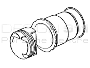 Motorkolben und Zylinder. Porsche 996 Turbo 3.6L - 99610391574, 99610391573