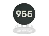 Logo '955' su coppa ruota, nero opaco. Porsche 955 Caienna - PCG955303A