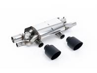 Milltek Sportauspuff-Endschalldämpfer (PSE) mit GT-115 Cerakote Black Endrohren. Porsche 991.2 3.0LT / S / GTS 2015-19 - 9P1251053A, 9P1251053C, 9P1251053B, 9P1251053D - SSXPO199