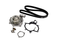 Kit pompe à eau, courroie et thermostat. Porsche 996 Turbo / 996 GT3 - 99610601175, 99610601172, 99610601173, 99610601174, 99610601177, 99610601176