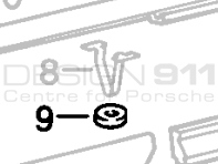 Door Molding Clip Sealing Ring. Porsche 911 65-98 - 91153130900