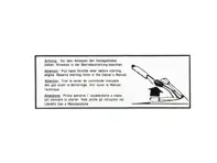 Aufkleber Hinweis Starter. Porsche 911 74-83 - 91170112700