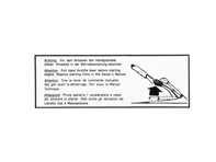 Sticker Indication Starter. Porsche 911 74-83 - 91170112700