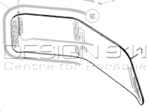 Voorruit helder. Porsche 356 PRE-A V-bocht