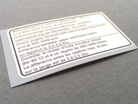 Sticker motoroliepeil voor Porsche 911 / 930 (1965 – 1980) - 91100650401
