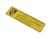 Aufkleber Set Zündzeitpunkt auf 900 U/min. Porsche 911 - 93000651000