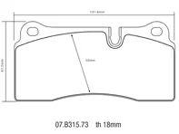 Kit pastiglie freno di ricambio per Brembo GT Big Brake Kit - 2P19001A, 2P19001A1, 2P19001A2, 2P19001A3, 07B31573, 07.B315.73, 1B1.8016A