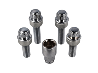 Locking wheel bolt kit (+7mm/+15mm longer). Chrome plated for Porsche - 99736198009, PAF009593, 99136105700, WHT006980C, WHT006980A, 9A700698000